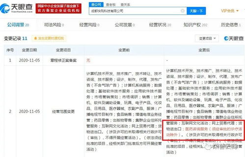 快手電商關(guān)聯(lián)公司經(jīng)營(yíng)范圍新增醫(yī)藥咨詢服務(wù)及軟件輔助設(shè)備